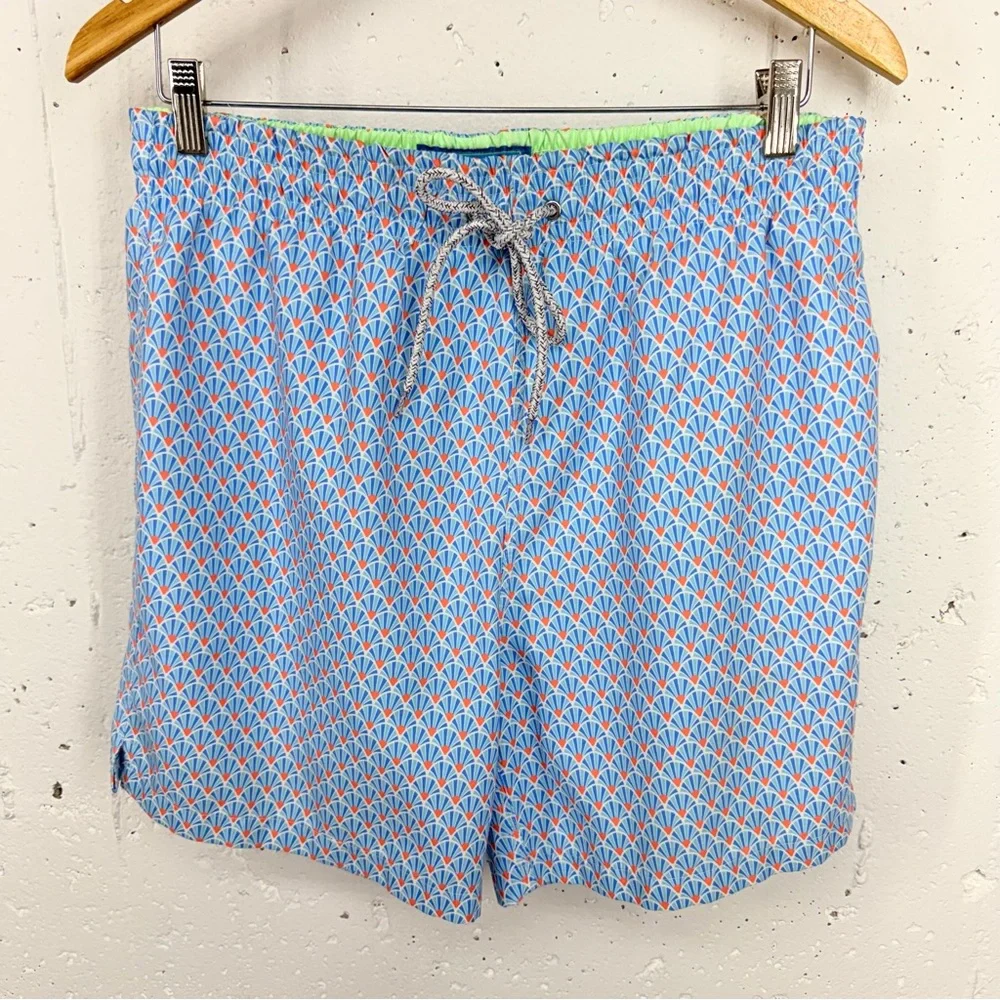 Michaels Men’s Size Medium Fans Blue Orange Cyclist Liner Swim Trunks